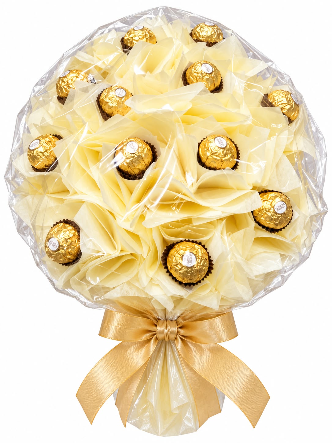 Cream Ferrero Rocher chocolate bouquet