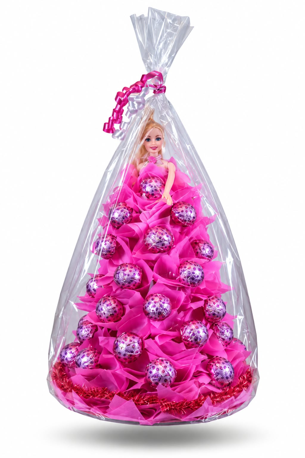 Pink chocolate doll dress gift for children