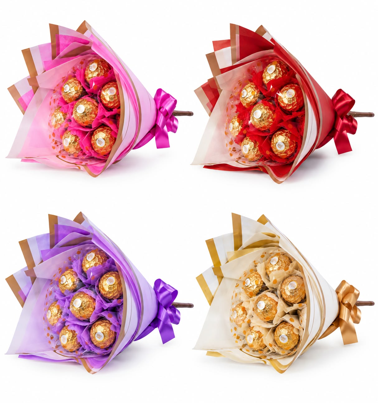 Assorted mini Ferrero bouquets